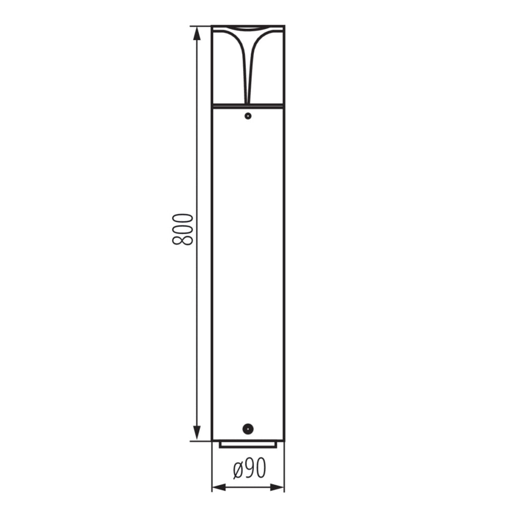 Lampione giardino Kanlux PRESO 80cm E27 IP44 grafite