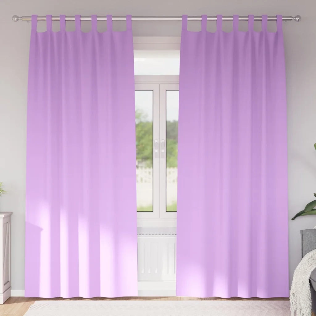 Tende Blackout con Anelli 2 pcs Viola 245 x 140 cm Poliestere 4107601