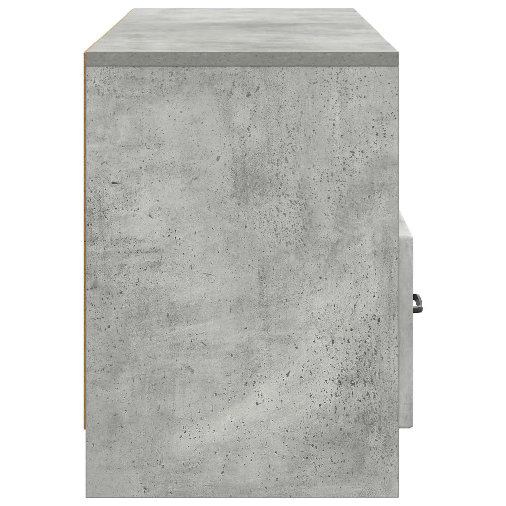 Mobile TV con cassetto-Credenza per TV Grigio Cemento 102 x 34,5 x 47 cm 654478
