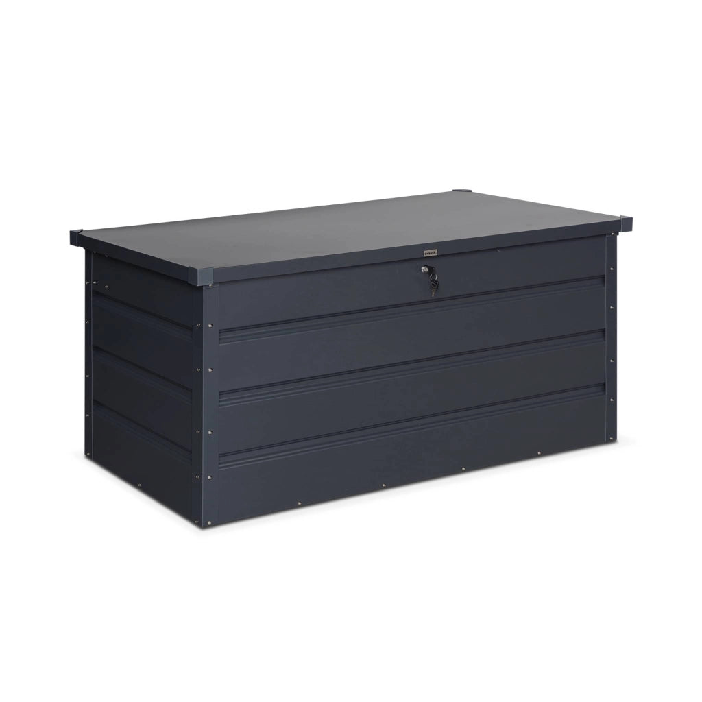 Baule da giardino in metallo, 385l, antracite