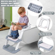 Sistema riduttore per wc con scala, riduttore per wc, visiera per wc con cuscino in PU soffice.