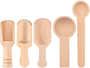 Set di 5 cucchiai in legno miniatura - Cucchiaini da cucina - Cucchiaio per spezie - Cucchiaio per sale - Formato compattibile