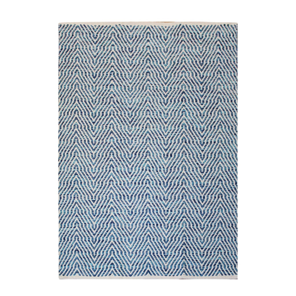 Tappeto Cocktail 400 Azzurro in Cotone Intrecciato
