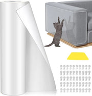 Tape per gatti resistente ai graffi 40x300cm, pellicola antigraffio per gatti, pellicola per divano gatti resistente ai graffi, pellicola autoadesiva per graffi con 50 viti per mobili divano muro protezione porta