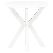 Tavolino da Giardino | Tavolo da Bistrot Bianco ?70 cm in Plastica