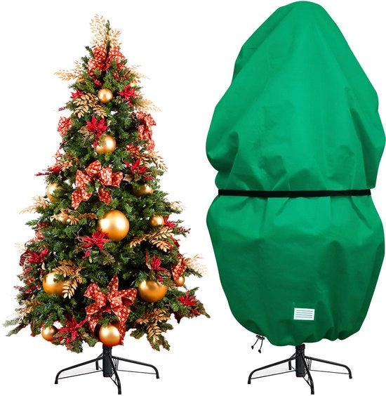Sacchetto di stoccaggio per albero di Natale, sacchetto di stoccaggio in tessuto resistentente alle scalfitture con cordoncino di fissaggio, sacchetto di trasporto per alberi di Natale e piante in vaso fino a 1,2 metri di altezza, caldo invernale