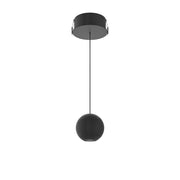 Lampada a sospensione BORA SPACE 8W LED, tecnologia Switch 2700K-4000K, fascio 38º, design sferico, finitura nero opaco, CRI>93, UGR<19, BORA8