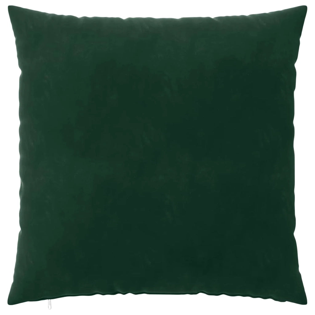 Federa 6 pcs HEERLEN Verde Scuro 65 x 65 cm Velluto 912880