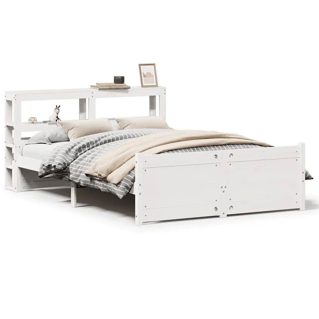 Giroletto con Testiera senza Materasso-Struttura Letto Bianco 120x200 cm 593467