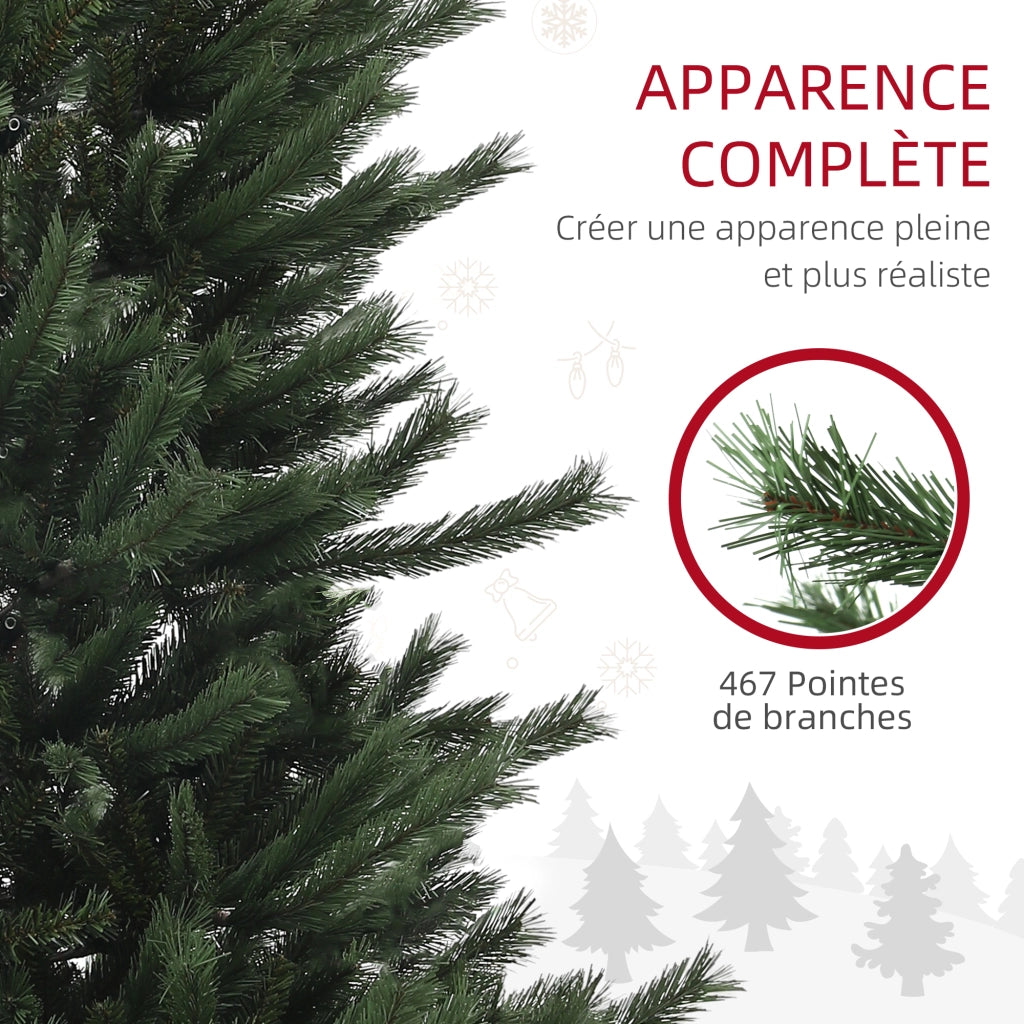 Albero di Natale Artificiale ¨C Minimal ¨C Verde, 180 cm, 467 Rami, Acciaio