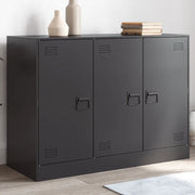 Credenza Nera 99x39x73 cm in Acciaio 841721