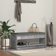 Panca per ingresso con cuscino Grigio Cemento 103 x 38 x 45 cm