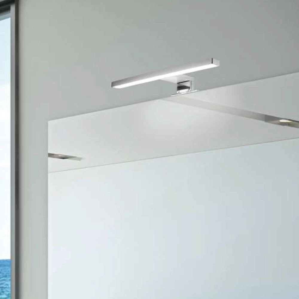 Lampada LED per bagno Kyra 600 mm colore cromato