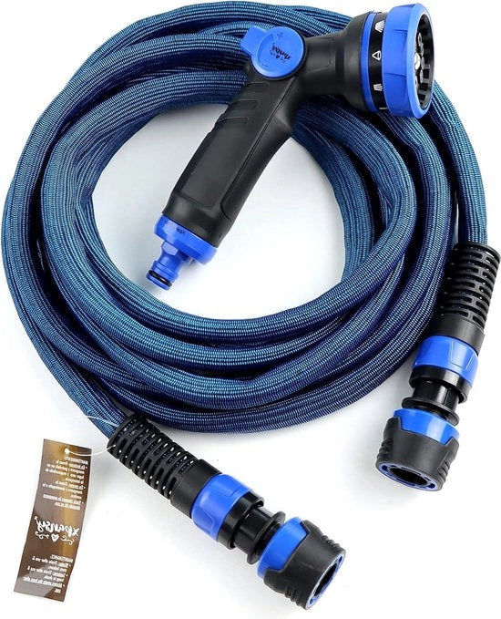Serpentino estensibile - Pressione d'acqua raddoppiata - Irrigazione comoda - Tecnologia più avanzata per serpentine da giardino