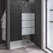 OFFERTA LIMITATA - Parete Doccia Modello Easy 70x195 cm Spessore 6 mm Walk-in Materiale Vetro Serigrafico Stampato EA-WI70-S-F - ESCLUSO PROFILO