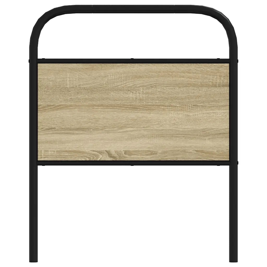 Testiera-Testata-Testiera Decorativa Rovere Sonoma 80 cm in Acciaio e Legno Multistrato