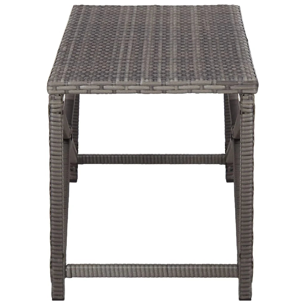 Panca da giardino arredo da esterno terrazza 120 cm resina intrecciata grigia 02_0011207