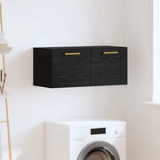 Armadietto a muro Rovere nero 80 x 36.5 x 35 cm
