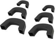 Manicotti in Silicone - 3 Pezzi - Resistente al Calore - Antifiamma - Antiscivolo - Nero - Manico per Vasca da Bagno