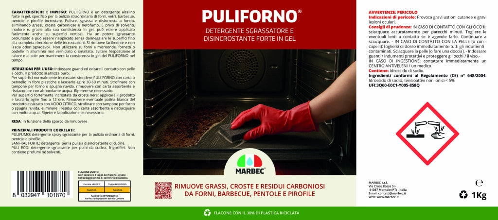 Kit Pulizia Cucina Completo, Detergenti e Accessori per Superfici Brillanti e Igienizzate Marbec KIT CUCINA