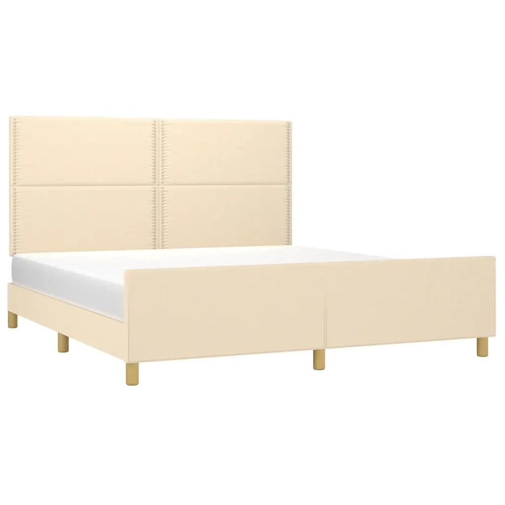 Giroletto senza Materasso Crema 180x200 cm in Tessuto 3124997