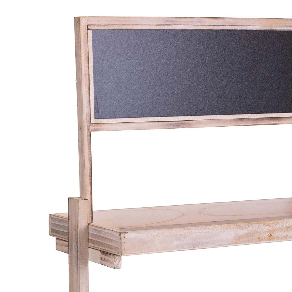 Carrello espositivo in legno bianco 95x51x128h