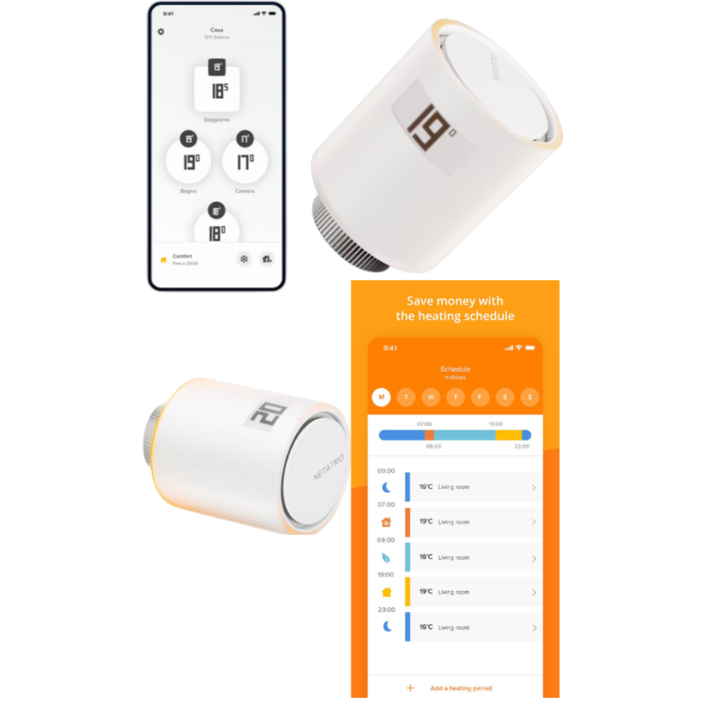 Bticino netatmo valvola termostatica intelligente nav-pro schermata e-paper