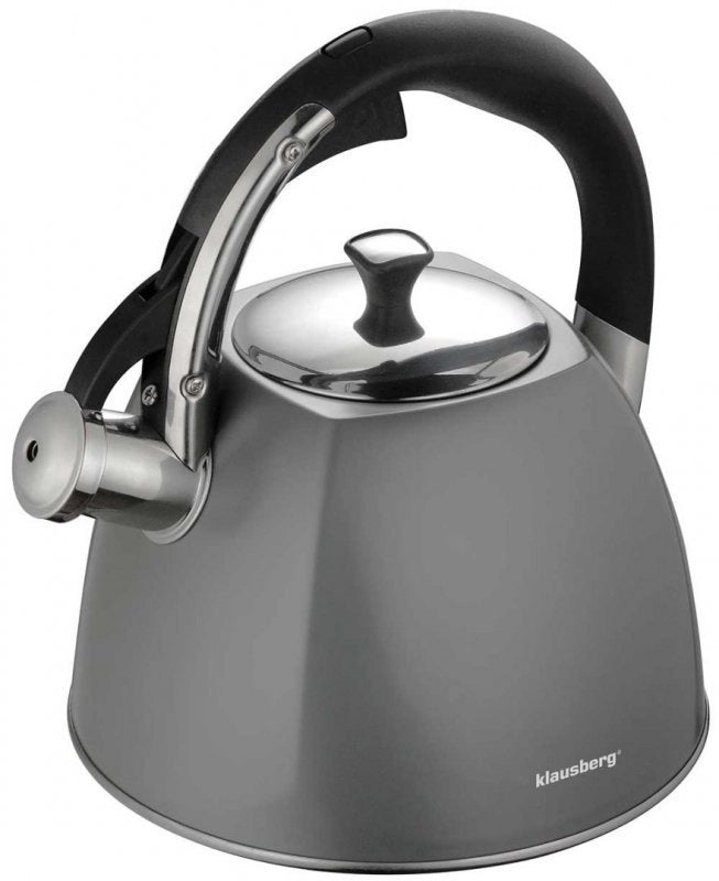 Klausberg KB-7411 Bollitore a fischio in acciaio inossidabile da 2,2 l per tutti i fornelli