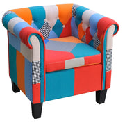 Poltrona con Design Patchwork in Tessuto