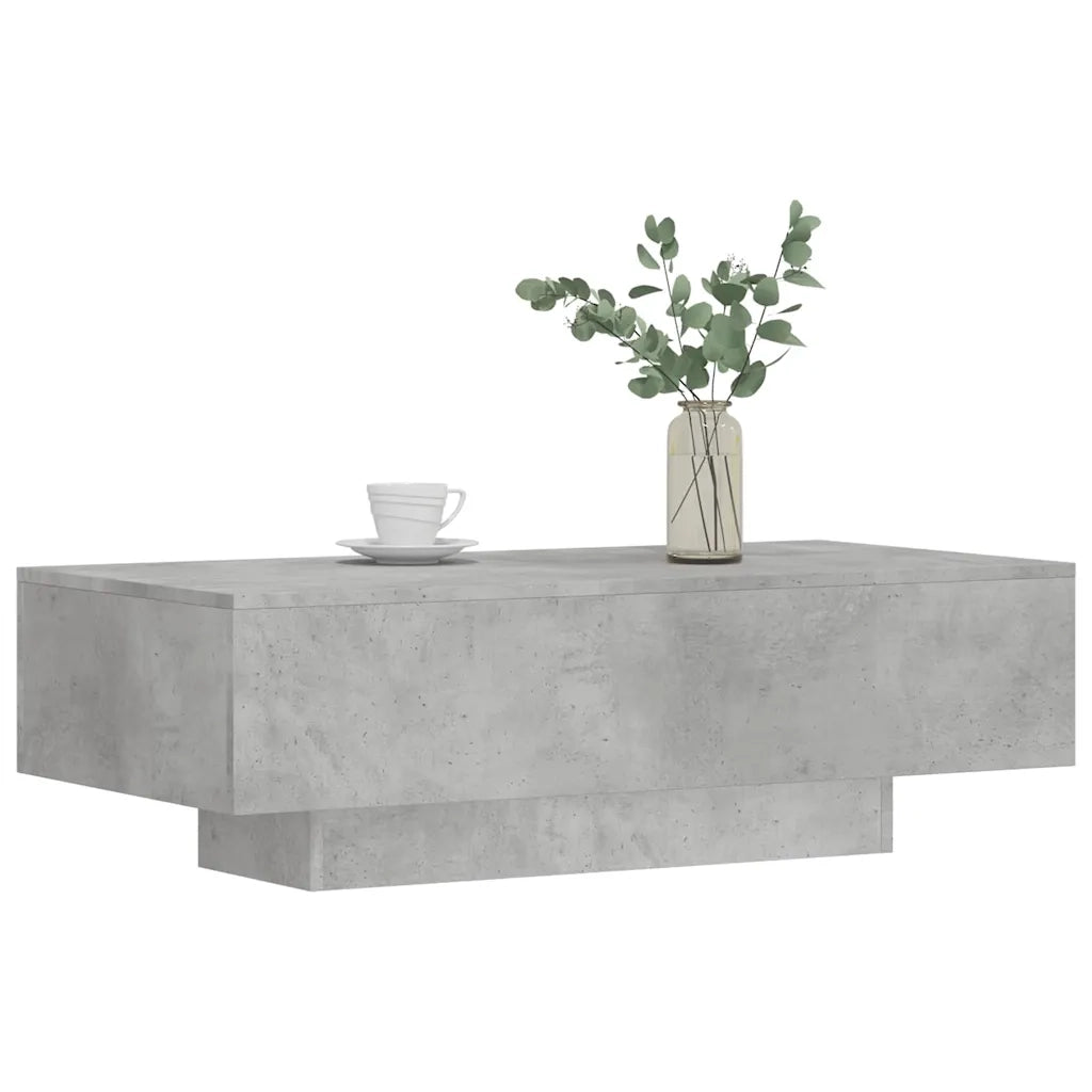 Tavolino Salotto Grigio Cemento 100x49,5x31cm Legno Multistratocod mxl 106059