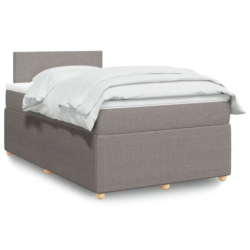 Giroletto a Molle con Materasso Tortora 120x190 cm in Tessuto 3289692