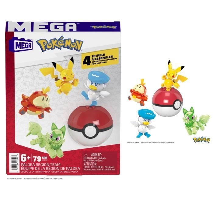 Mattoncini da costruzione - MEGA CONSTRUX - 4 NUOVI PARTNER - Licenza Pokémon