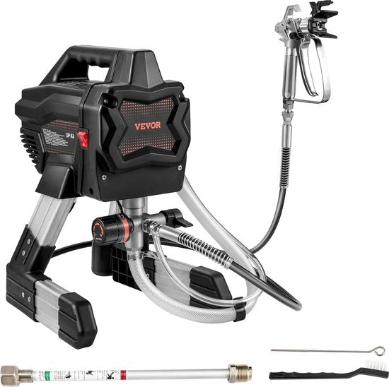 Spazzola a spruzzo aeree - 650W - Spazzola a spruzzo aeree - Verificatore di vernice - Elettrico - Professionale - Macchina di rivestimento - 1,1 L/min - Spazzola a spruzzo - Pistola a spruzzo - Senza aria - Verificatore di vernice