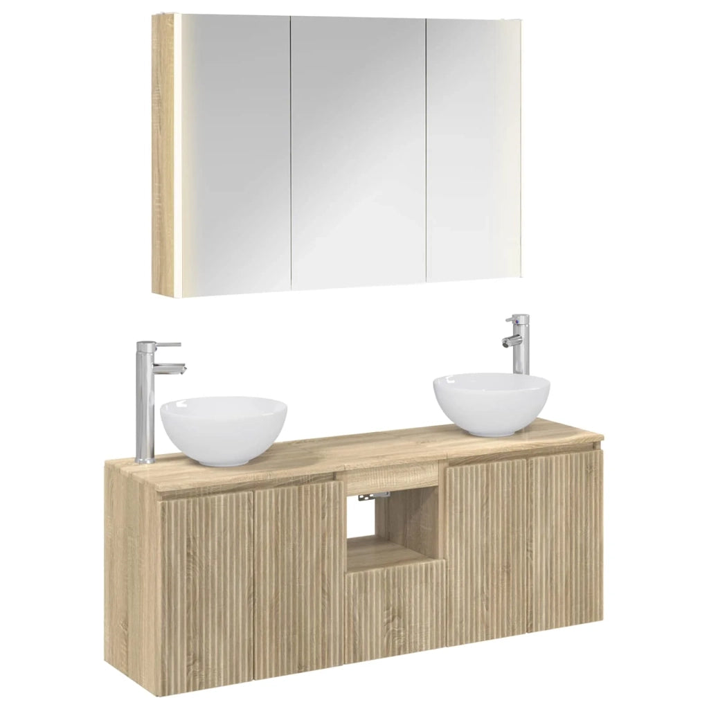 Set di Armadi da Bagno 4 pcs Rovere Sonoma 103,5 x 15,5 x 70 cm 3406345