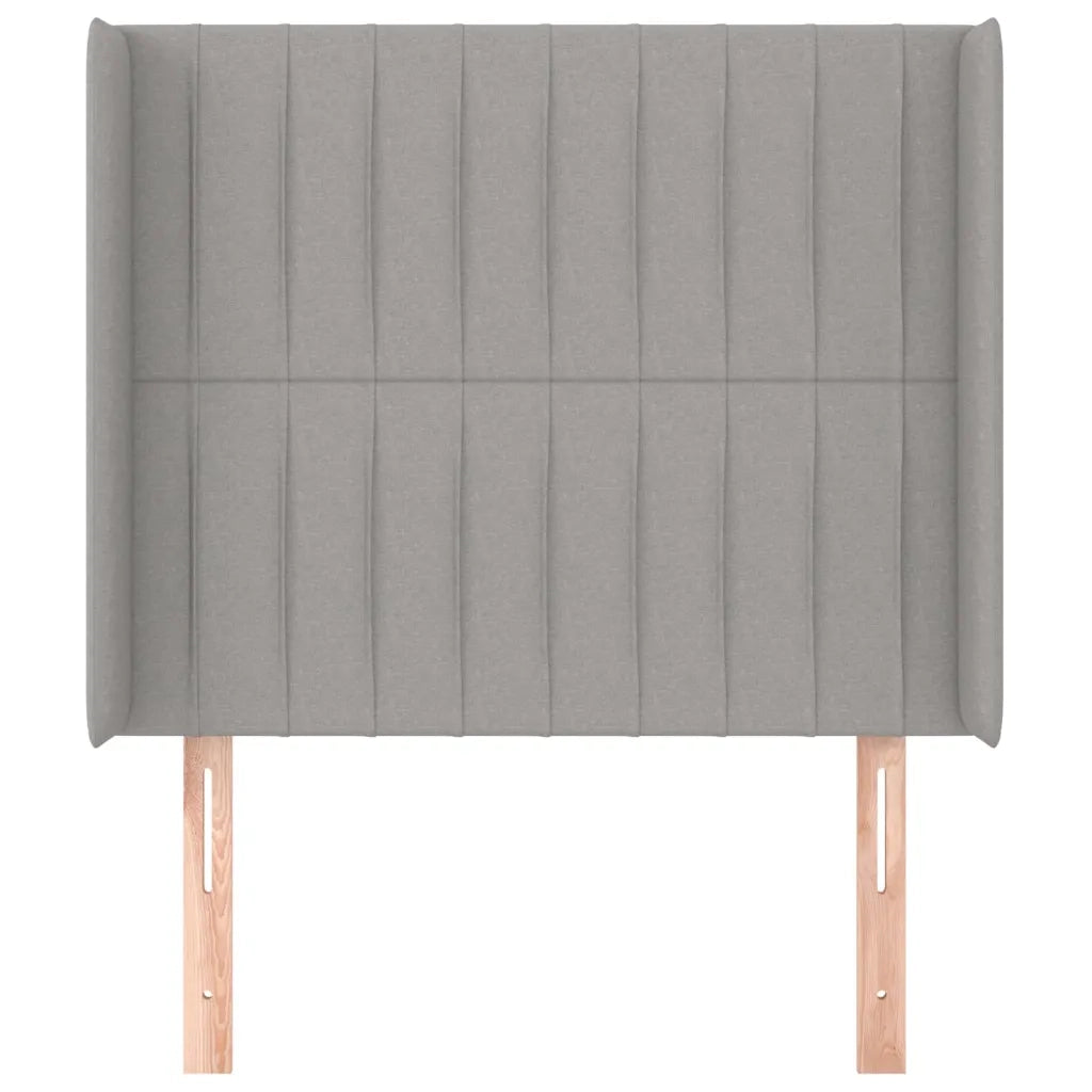 Testiera ad Orecchio Grigio Chiaro 83x16x118/128 cm in Tessuto 3119792