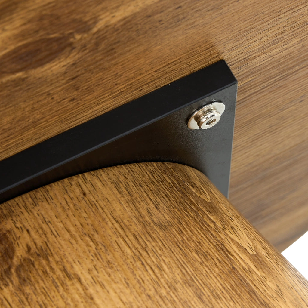 Tavolino da caffè rotondo con piano robusto - per soggiorno - in MDF - 60×35 cm