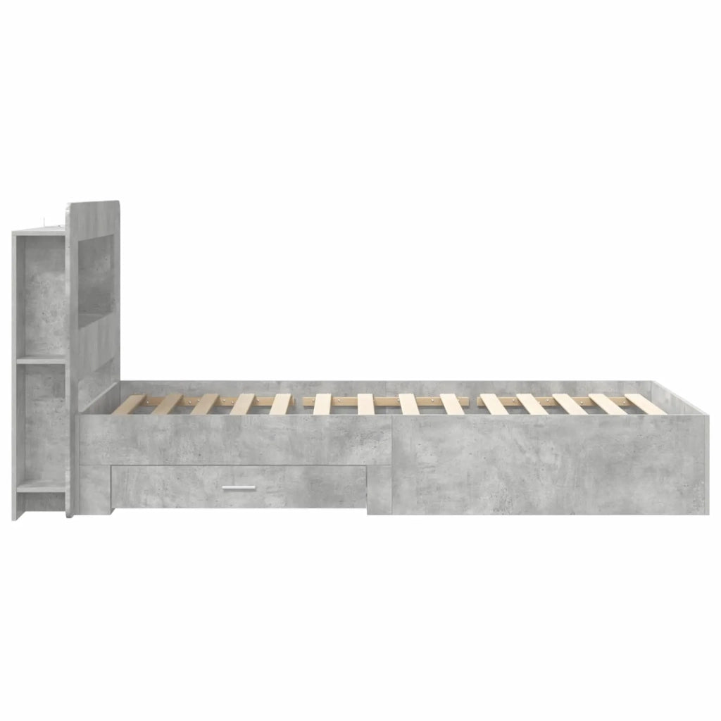 Telaio del letto con storage Grigio Cemento 80 x 200 cm 3433808