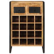 Portabottiglie per 16 Bottiglie in Legno Massello di Mango 338464