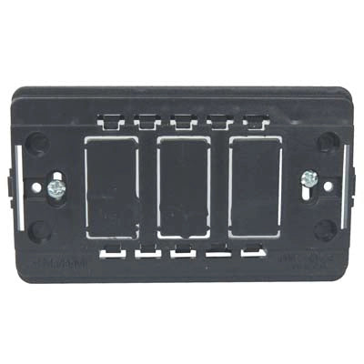 SUPPORTO FRUTTI VENUS MARLANVIL - PC NERO POSTI 3- 25 pezzi