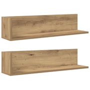 2 pz Mensole da Parete | Scaffali a Parete | Ripiano a parete Artigianale 75x16,5x16,5cm in Truciolato