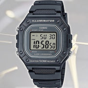 Trade Shop - Orologio Polso Casio Classico Unisexw-218h-1advf Cinturino In Gomma Nero Crono -