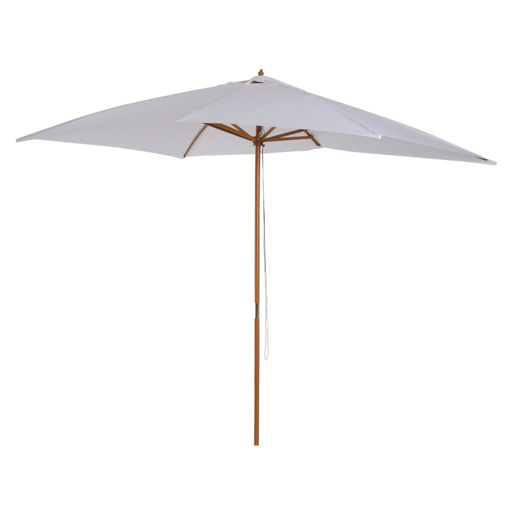 Ombrellone da Giardino con Copertura Rimovibile 2x3m in Legno Laccato Bianco