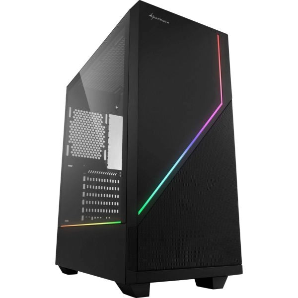 Sharkoon case rgb flow, atx, 7 slots expansion, 2 usb 3.0, 1 usb 2.0drive bay da 2,5/3,5