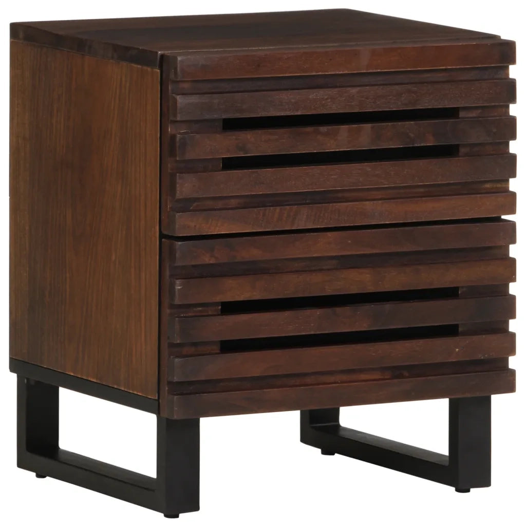 Comodini 2pz 40x34x46 cm in Legno Massello di Mango 377431