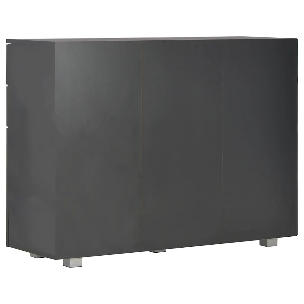 Credenza | Madia | Buffet da pranzo | Armadio da pranzo Nero Lucido 107x35x80,5 cm