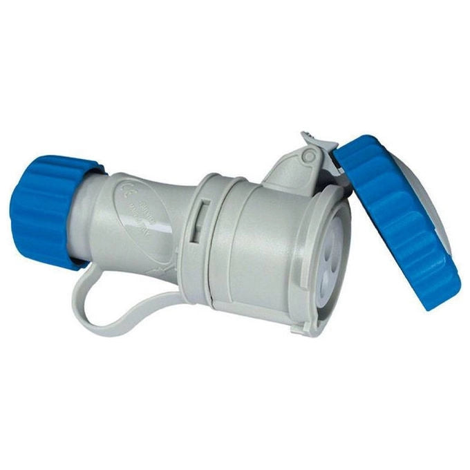 Fanton presa industriale mobile CEE 2P+T 16A 230V IP67, cablaggio a vite, colore blu, 71140V