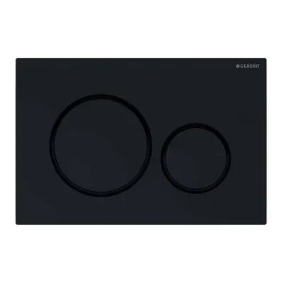 Geberit placca di comando Sigma 20 doppio tasto nero lucido/nero opaco