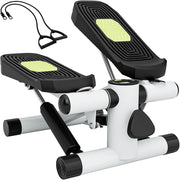 Mini Stepper per Esercizio a Casa, Stepper Idraulico con Fasce di Resistenza, Altezza Regolabile e Pedali Antiscivolo, Dispositivo per Allenamento Completo del Corpo