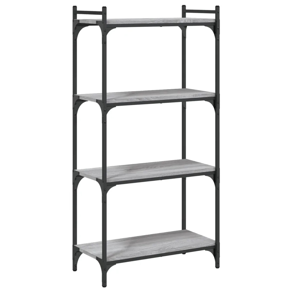 Libreria 4 Ripiani Grigio Sonoma 60x30x120cm Legno Multistrato 837655