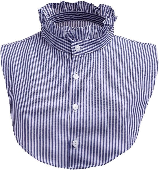Blusa da Donna con Collo Rimovibile, Stile a Metà, Ideale per occasioni Casuali e Formali, Blu, Uno Solo Taglia